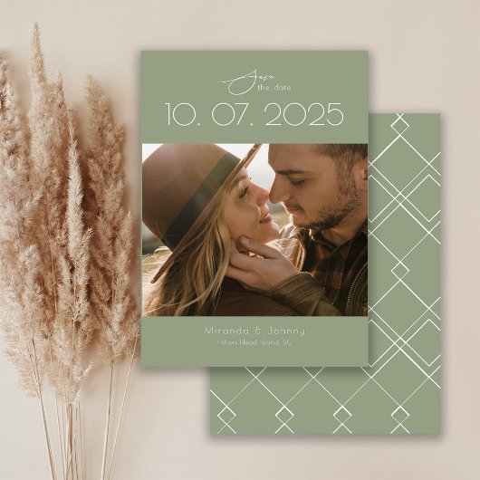 Modernes Foto zur Hochzeitssage in Topografie Save The Date