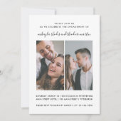 Modernes Foto zur Hochzeitsskritik - Verlobung Einladung (Vorderseite)