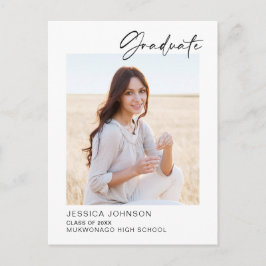 Modernes FOTO zur Minimalistischen Graduiertengrup Ankündigungspostkarte