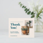 Modernes Fotogeschäft Vielen Dank Post Postkarte (Stehend Vorderseite)