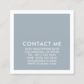 Modernes Fotograf Quadratische Visitenkarte (Rückseite)