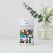 Modernes Fotograf Silver Gold Instagram Grid Visitenkarte (Stehend Vorderseite)