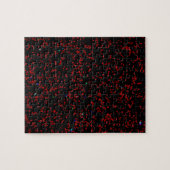 Modernes Fraktal Art Black Red Patterns Stilvoll C Puzzle (Horizontal)