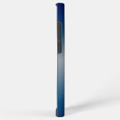 Modernes Fraktal Blauer handgeschriebener Name Samsung Galaxy Hülle (Rechte Seite)