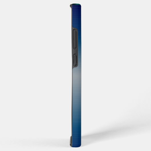 Modernes Fraktal Blauer handgeschriebener Name Samsung Galaxy Hülle (Rechte Seite)