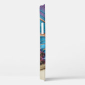 Modernes Fraktal Blue Gold handgeschriebenes Monog Case-Mate iPhone Hülle (Rückseite / Rechts)