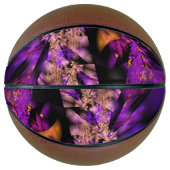 Modernes Fraktal in Schwarz und lila Basketball (Vorderseite)