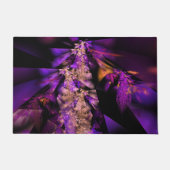 Modernes Fraktal in Schwarz und lila Fußmatte (Vorderseite)