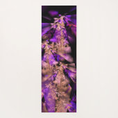 Modernes Fraktal in Schwarz und lila Yogamatte (Rückseite)
