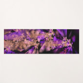 Modernes Fraktal in Schwarz und lila Yogamatte (Vorderseite (Horizontal))