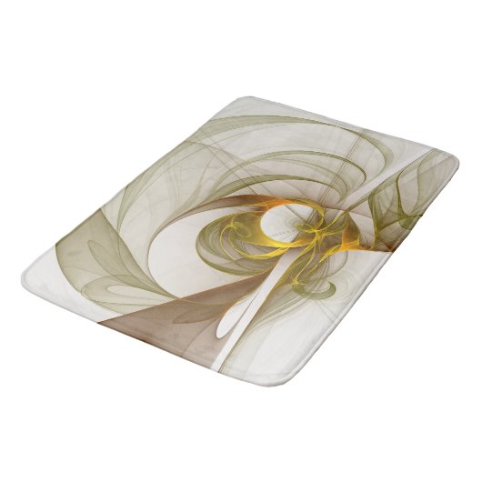 Modernes Fraktal mit Abstrakten Wertvollen Metallf Badematte (Schrägansicht)