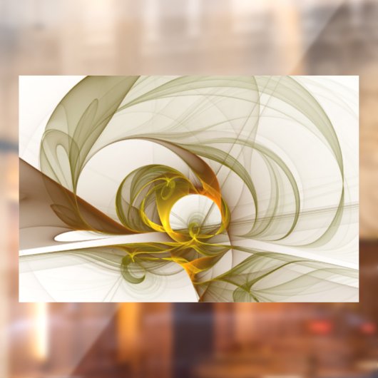 Modernes Fraktal mit Abstrakten Wertvollen Metallf Fensteraufkleber (Blatt 2)