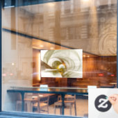Modernes Fraktal mit Abstrakten Wertvollen Metallf Fensteraufkleber (Café-Fenster)