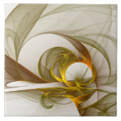 Modernes Fraktal mit Abstrakten Wertvollen Metallf Fliese (Vorderseite)