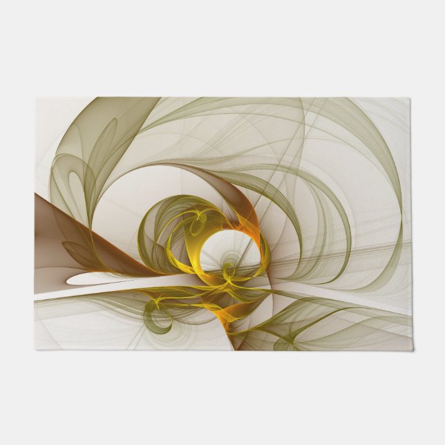 Modernes Fraktal mit Abstrakten Wertvollen Metallf Fußmatte (Vorderseite)