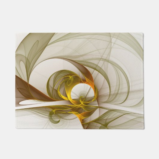 Modernes Fraktal mit Abstrakten Wertvollen Metallf Fußmatte (Vorderseite)