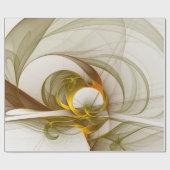 Modernes Fraktal mit Abstrakten Wertvollen Metallf Geschenkpapier (Flach)