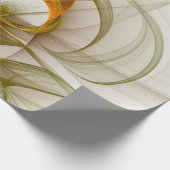 Modernes Fraktal mit Abstrakten Wertvollen Metallf Geschenkpapier (Ecke)