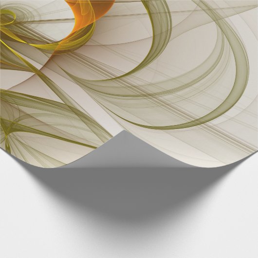 Modernes Fraktal mit Abstrakten Wertvollen Metallf Geschenkpapier (Ecke)