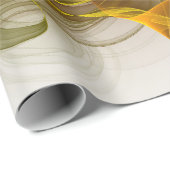 Modernes Fraktal mit Abstrakten Wertvollen Metallf Geschenkpapier (Rolleneckpunkt)