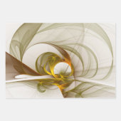 Modernes Fraktal mit Abstrakten Wertvollen Metallf Geschenkpapier Set (Vorderseite 3)