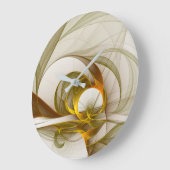 Modernes Fraktal mit Abstrakten Wertvollen Metallf Große Wanduhr (Winkel)