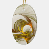 Modernes Fraktal mit Abstrakten Wertvollen Metallf Keramik Ornament (Links)