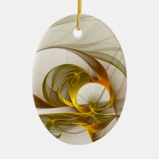 Modernes Fraktal mit Abstrakten Wertvollen Metallf Keramik Ornament (Vorne)