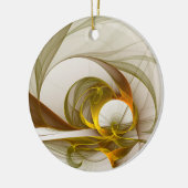 Modernes Fraktal mit Abstrakten Wertvollen Metallf Keramik Ornament (Links)