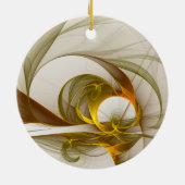 Modernes Fraktal mit Abstrakten Wertvollen Metallf Keramik Ornament (Hinten)