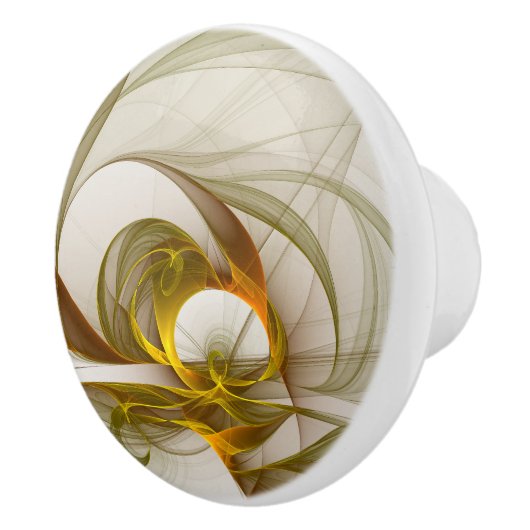 Modernes Fraktal mit Abstrakten Wertvollen Metallf Keramikknauf (Rechts)