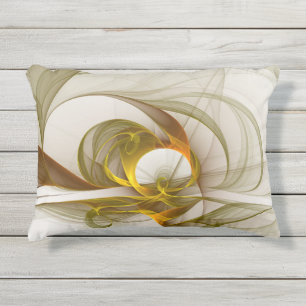 Modernes Fraktal mit Abstrakten Wertvollen Metallf Kissen Für Draußen