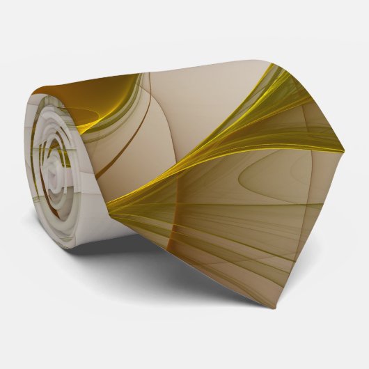 Modernes Fraktal mit Abstrakten Wertvollen Metallf Krawatte (Gerollt)