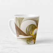 Modernes Fraktal mit Abstrakten Wertvollen Metallf Milchtasse (Linke Ecke)