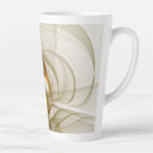 Modernes Fraktal mit Abstrakten Wertvollen Metallf Milchtasse (Rechts)