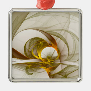 Modernes Fraktal mit Abstrakten Wertvollen Metallf Ornament Aus Metall