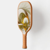 Modernes Fraktal mit Abstrakten Wertvollen Metallf Pickleball Schläger (Links)