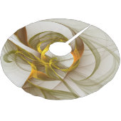 Modernes Fraktal mit Abstrakten Wertvollen Metallf Polyester Weihnachtsbaumdecke (Schrägansicht)