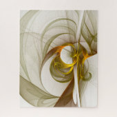 Modernes Fraktal mit Abstrakten Wertvollen Metallf Puzzle (Vertikal)