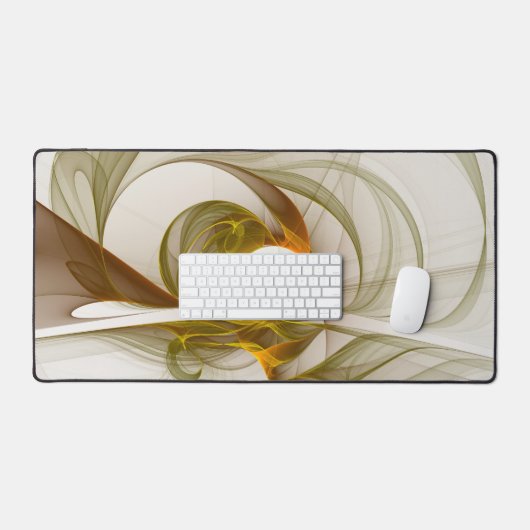 Modernes Fraktal mit Abstrakten Wertvollen Metallf Schreibtischunterlage (Tastatur & Maus)