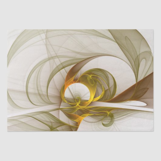 Modernes Fraktal mit Abstrakten Wertvollen Metallf Seidenpapier (Vorderseite)