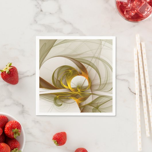 Modernes Fraktal mit Abstrakten Wertvollen Metallf Serviette (Beispiel)