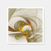 Modernes Fraktal mit Abstrakten Wertvollen Metallf Serviette (Vorderseite)