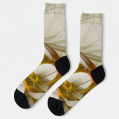 Modernes Fraktal mit Abstrakten Wertvollen Metallf Socken (Linkes Detail)