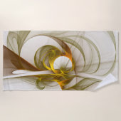 Modernes Fraktal mit Abstrakten Wertvollen Metallf Strandtuch (Vorderseite)