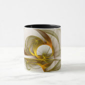 Modernes Fraktal mit Abstrakten Wertvollen Metallf Tasse (Zentrum)