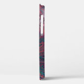 Modernes Fraktal Rosa grüner handgeschriebener Nam Case-Mate iPhone Hülle (Rückseite / Links)