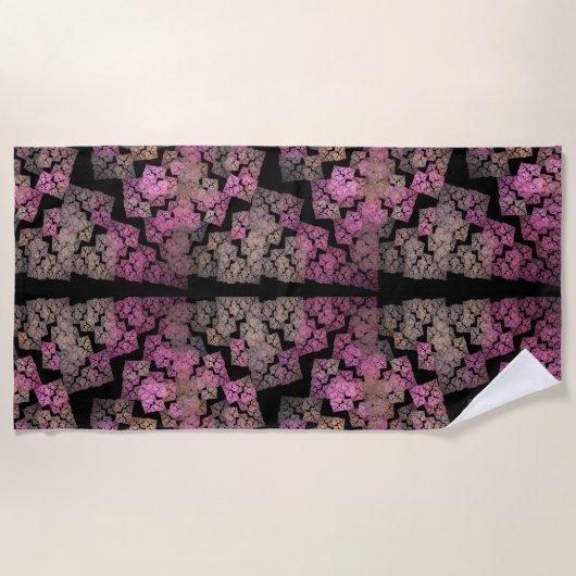 Modernes Fraktal Strandtuch (Vorderseite)