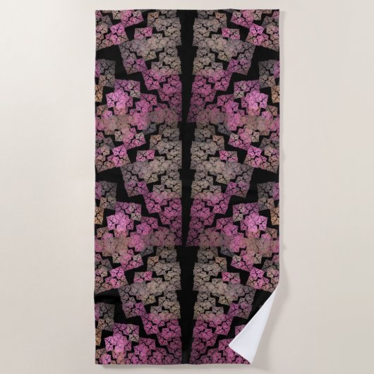 Modernes Fraktal Strandtuch (Vorderseite)