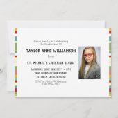 Modernes Frame Foto Elementarischer Abschluss Einladung (Rückseite)